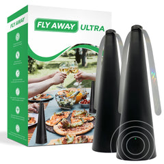 Fly Away Product front view of two units showing compact tabletop protection