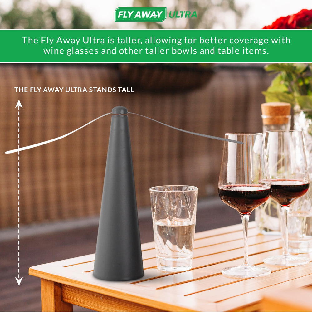 Fly Away Product held in hand to show scale and portable, rechargeable benefit
