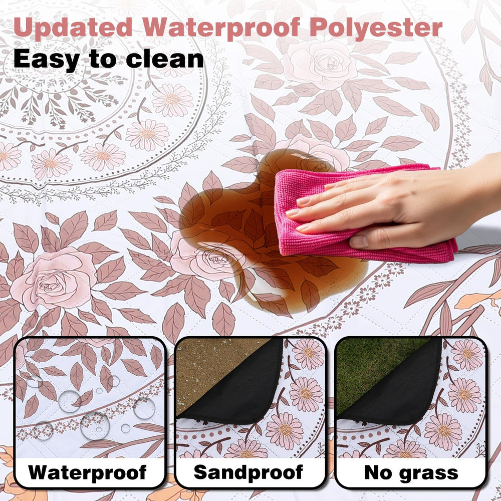 FLY SPRAY oxford backing detail illustrating sandproof moisture protection and stability