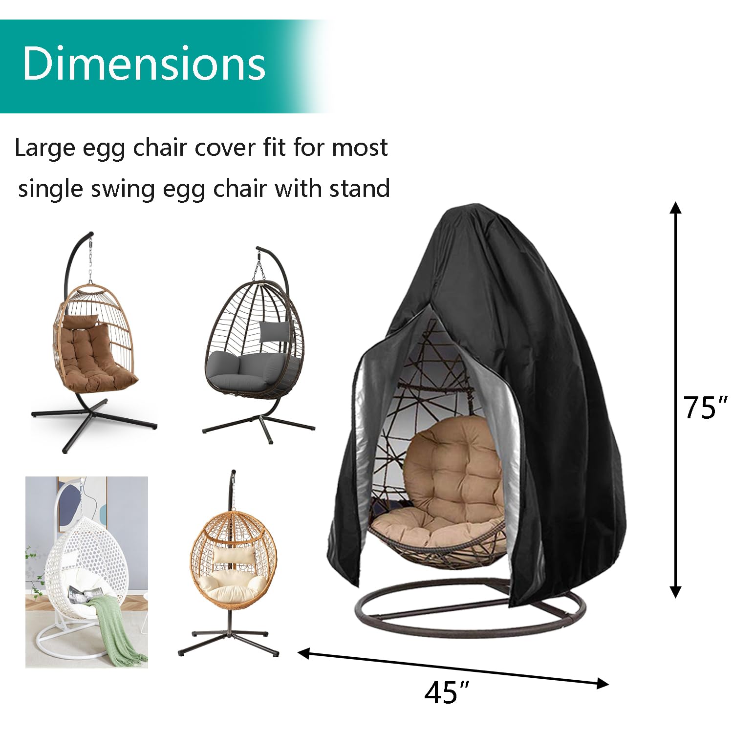 FLYMEI drawstring and buckle closeup securing cover against wind