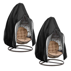 FLYMEI front view cover protecting double egg chair, keeps furniture dry