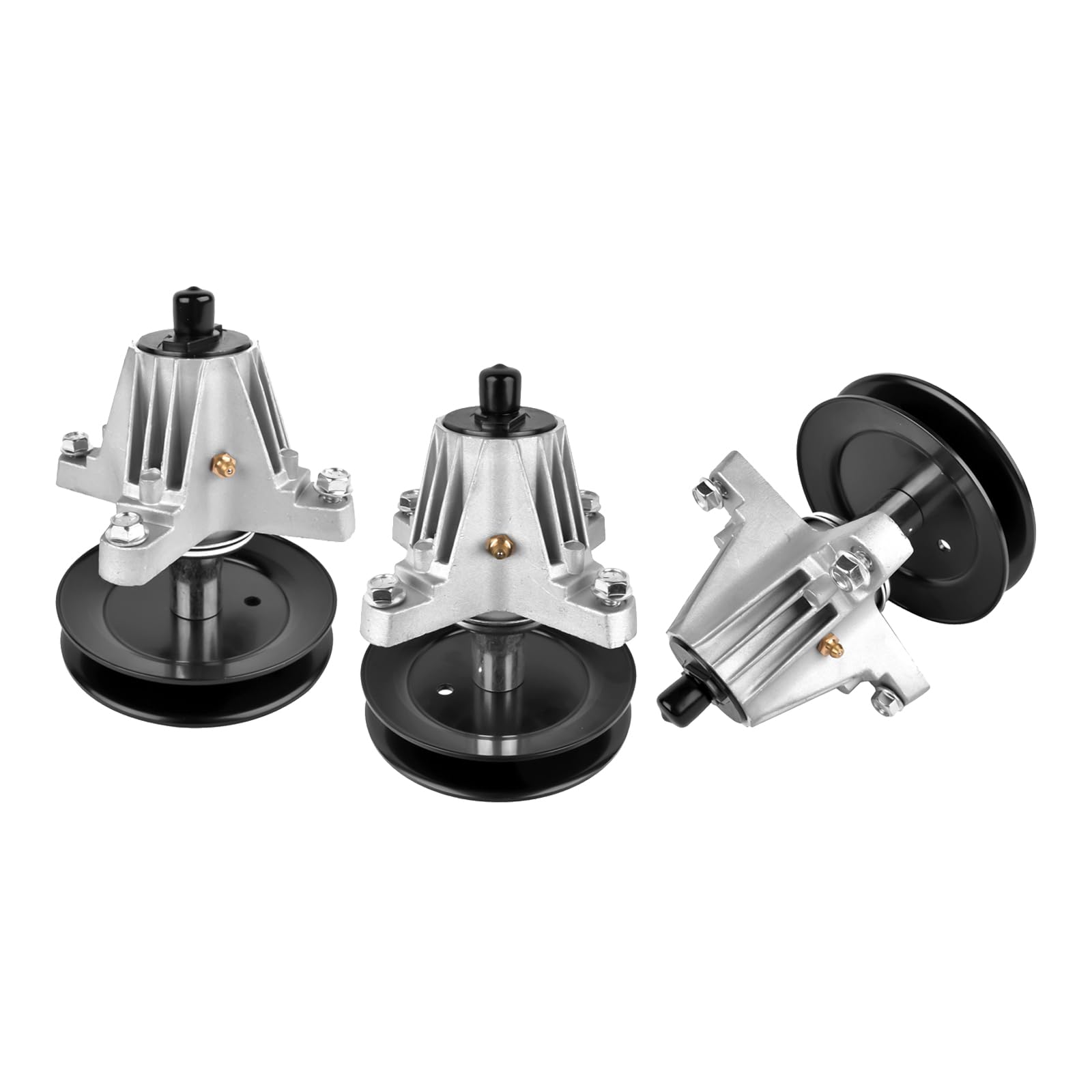 Flynsu front view spindle assembly showing mounting face and shaft for accurate fit