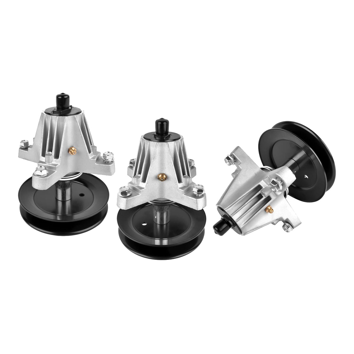 Flynsu front view spindle assembly showing mounting face and shaft for accurate fit