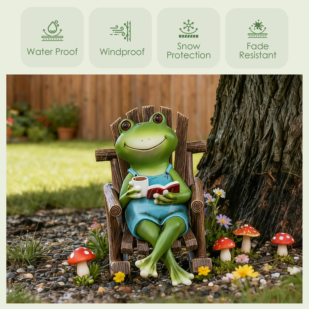 Flytime frog next to book illustrating compact size and scale