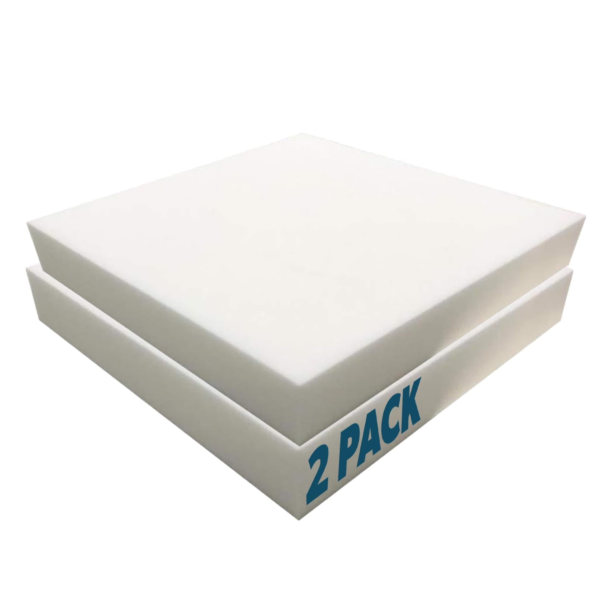Foamma two foam blocks front view showing uniform square shape and firm support