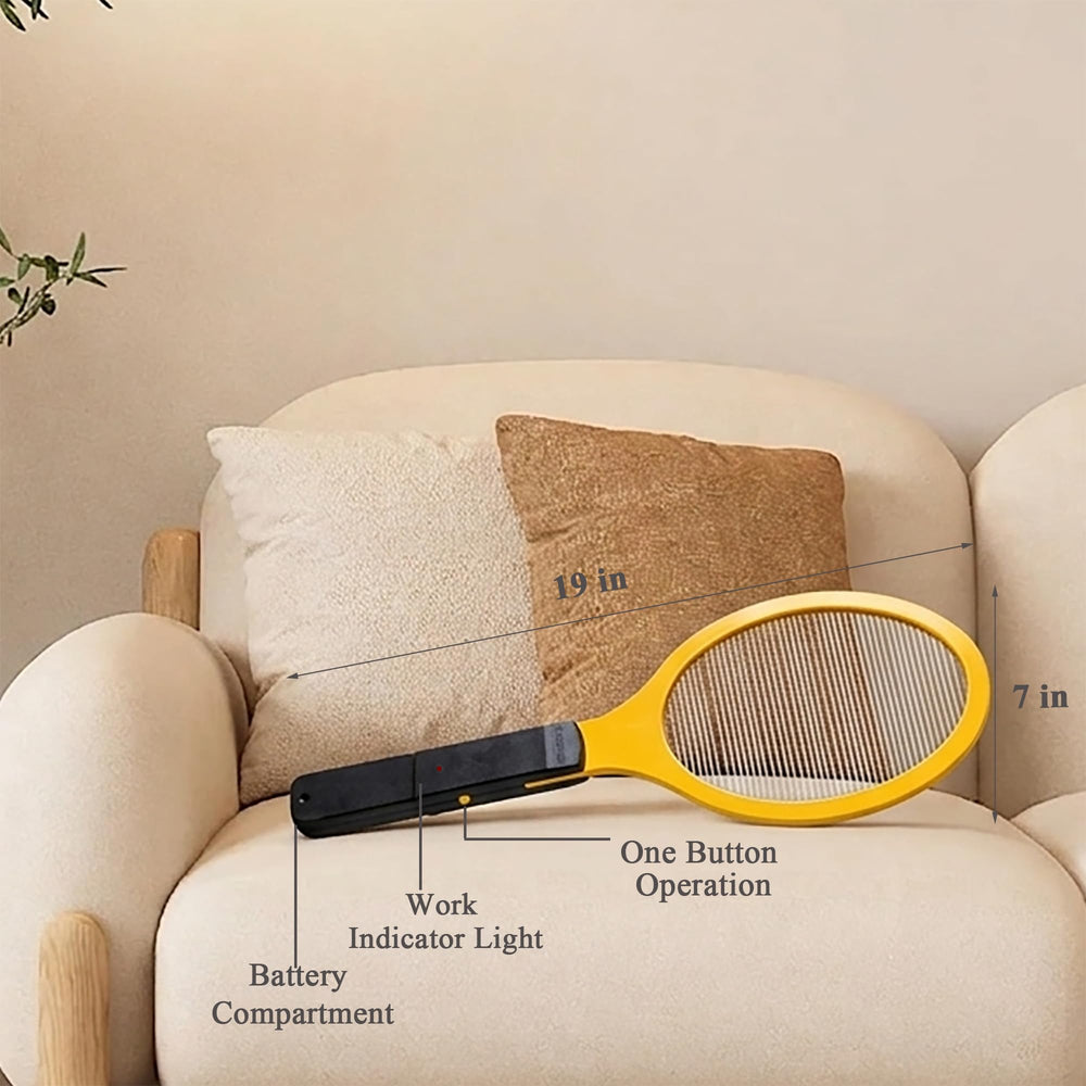 FOBELISK open battery compartment showing 2AA installation, ensures ready-to-use