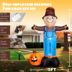 FOCIE scarecrow pumpkin base detail showing LED glow and festive autumn charm