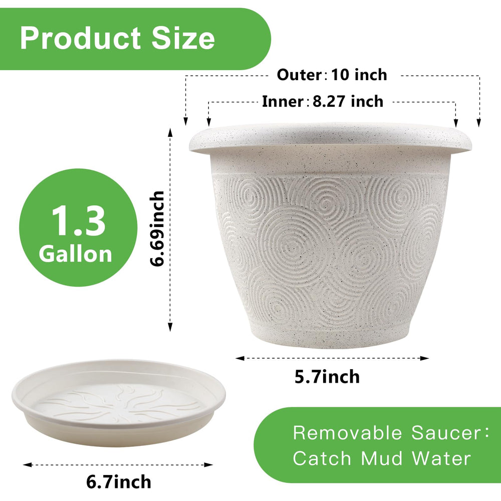Fodetyff drainage holes and saucer showing clean-water control benefit