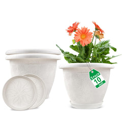 Fodetyff front view white speckled planter showing modern look and versatility