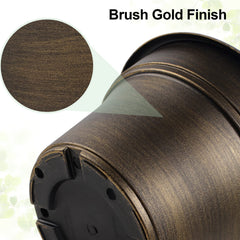 Fodetyff texture and dark gold finish highlighting durable, fade-resistant resin