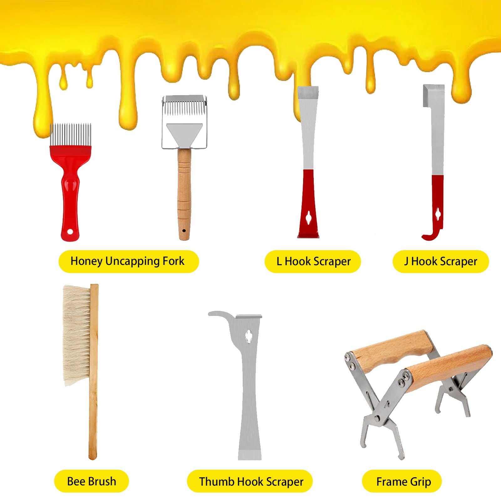 FodManTakin stainless steel hive tools close-up resisting rust and wear