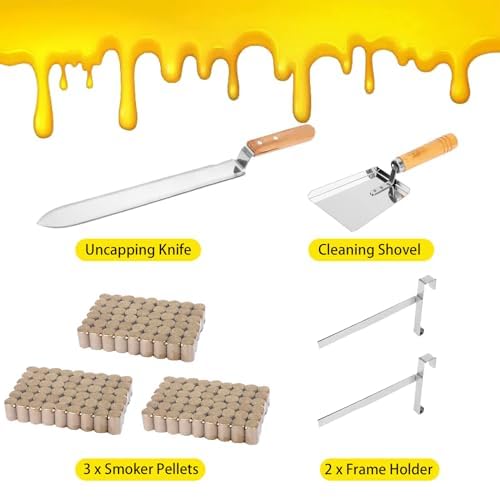FodManTakin uncapping knife close-up showing sharp edge for clean honey removal