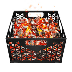 foedo front view basket showing full black stainless shape and neat fit