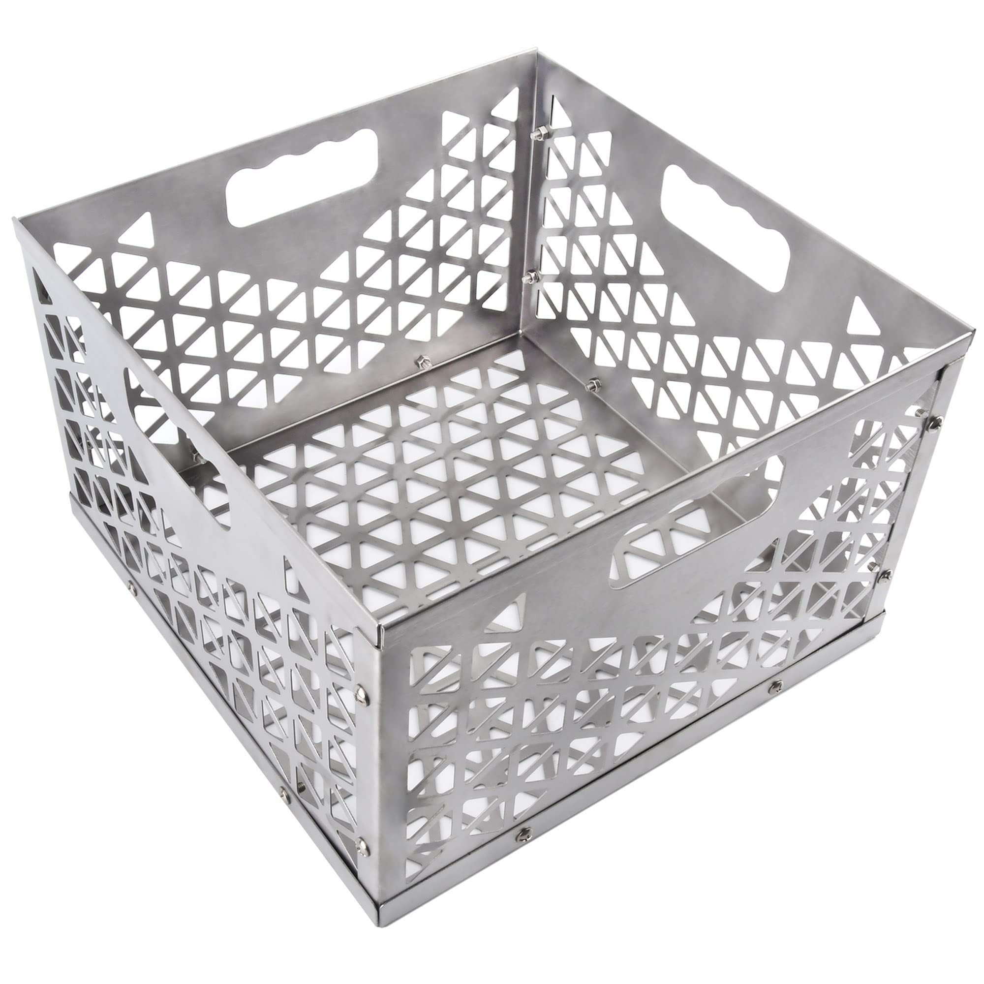 foedo front view of charcoal basket showing fit and sturdy construction