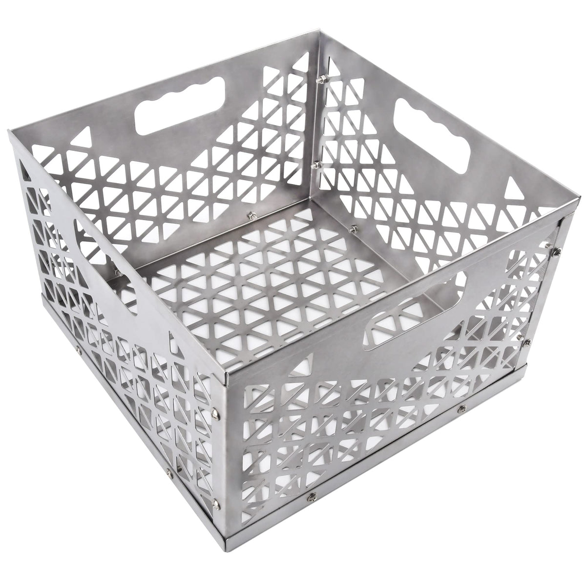 foedo front view of charcoal basket showing fit and sturdy construction