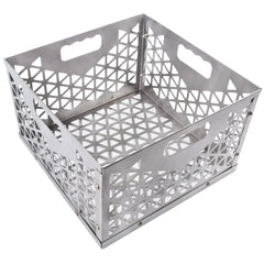 foedo front view of charcoal basket showing fit and sturdy construction