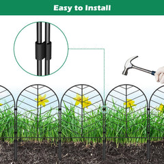 Fogein fences installed as straight garden edge protecting plants effectively