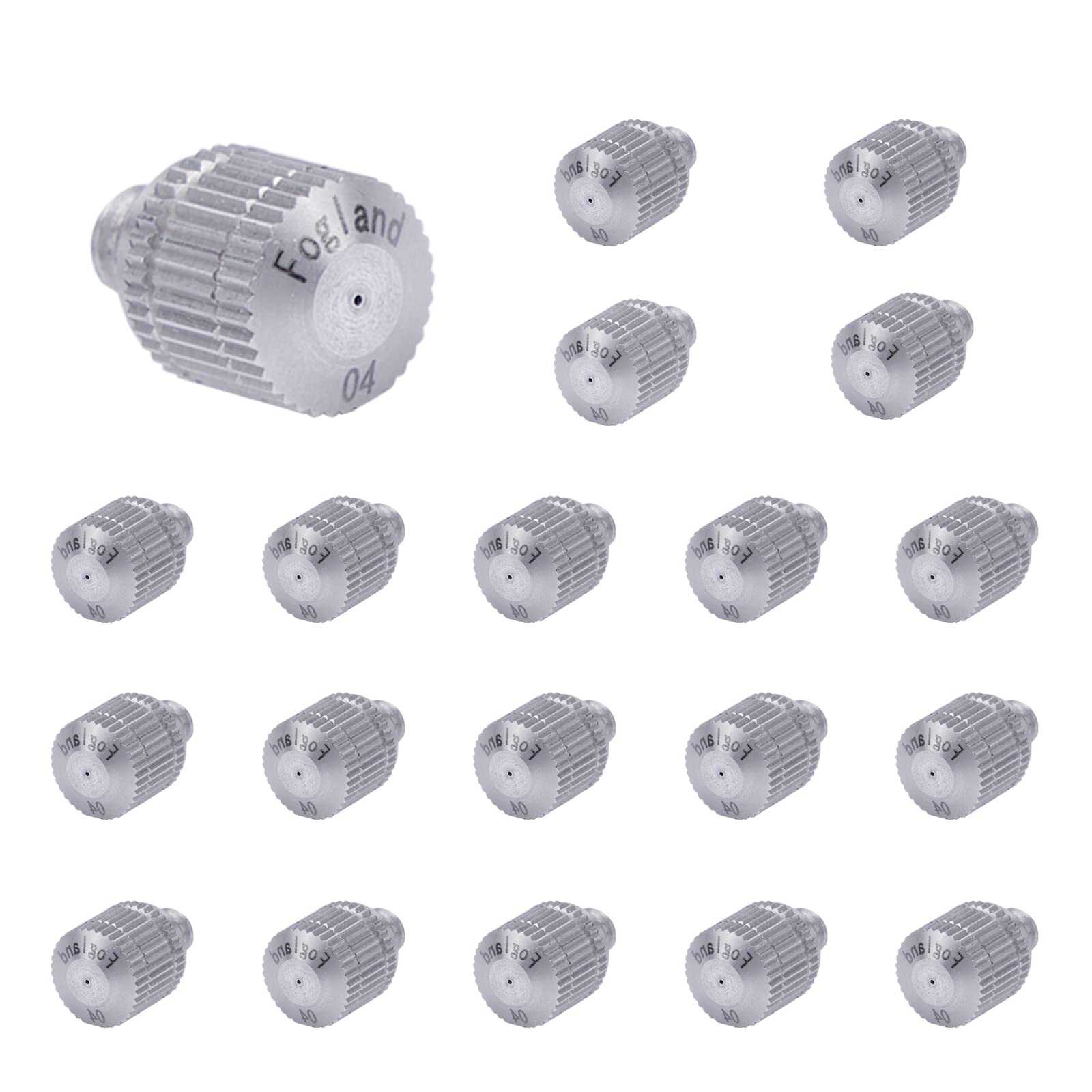 Fogland front packaging showing 20-pack and benefits of reliable misting
