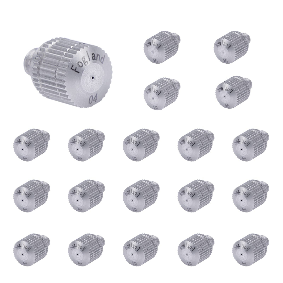Fogland front packaging showing 20-pack and benefits of reliable misting