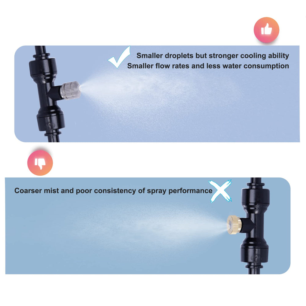 Fogland disassembled nozzle being cleaned illustrating easy maintenance