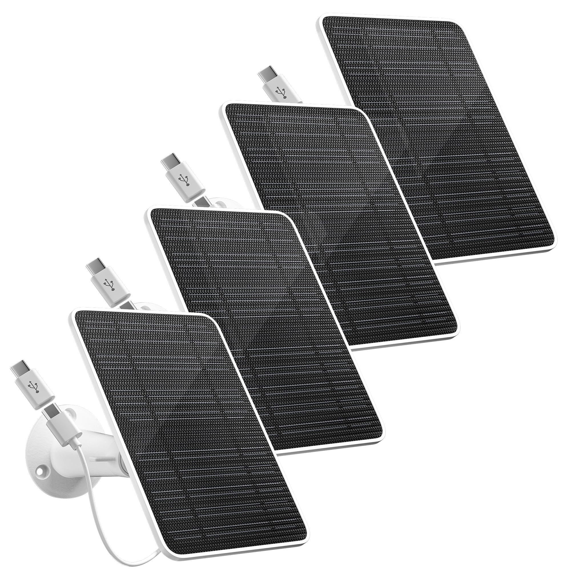 fohoa front view of 5W solar panel showing compact frame and brand benefits