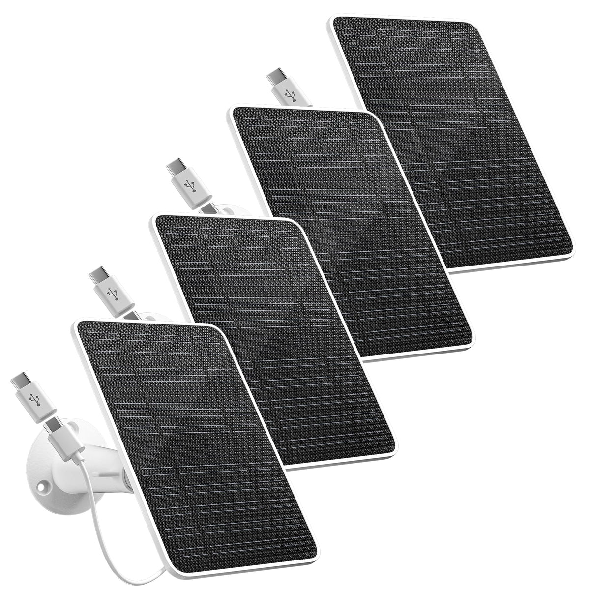 fohoa front view of 5W solar panel showing compact frame and brand benefits