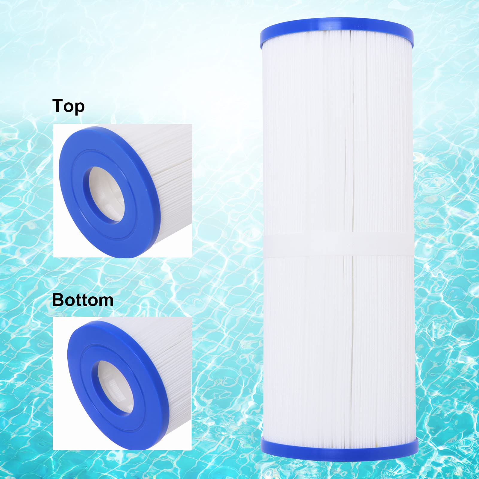 Foifatt FC-2390 installed inside spa filter housing demonstrating direct fit