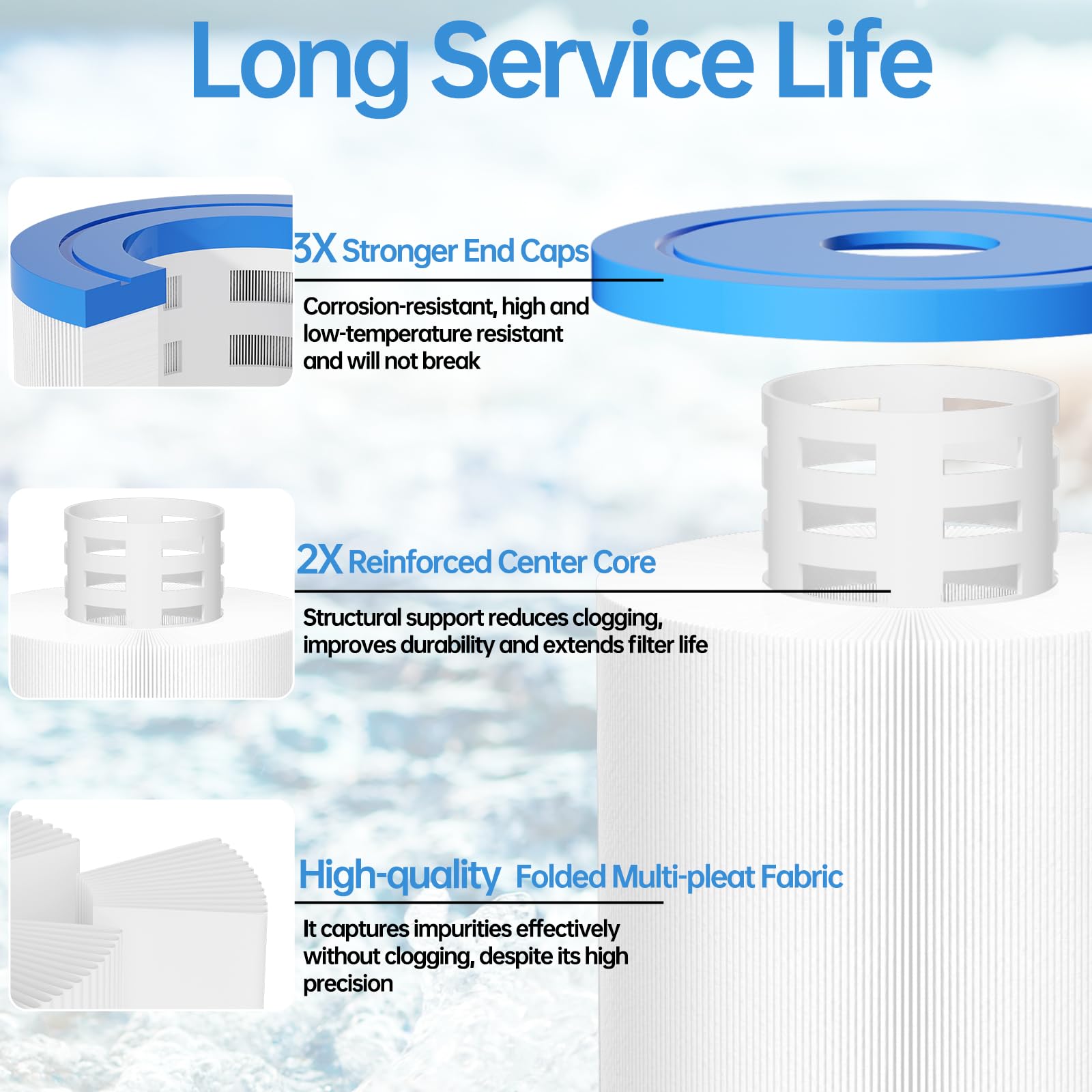 FOIRCEADAL installed in pool filter housing illustrating easy installation benefit