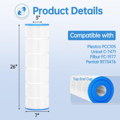 FOIRCEADAL pleated-media close-up highlighting fine filtration and durability benefit