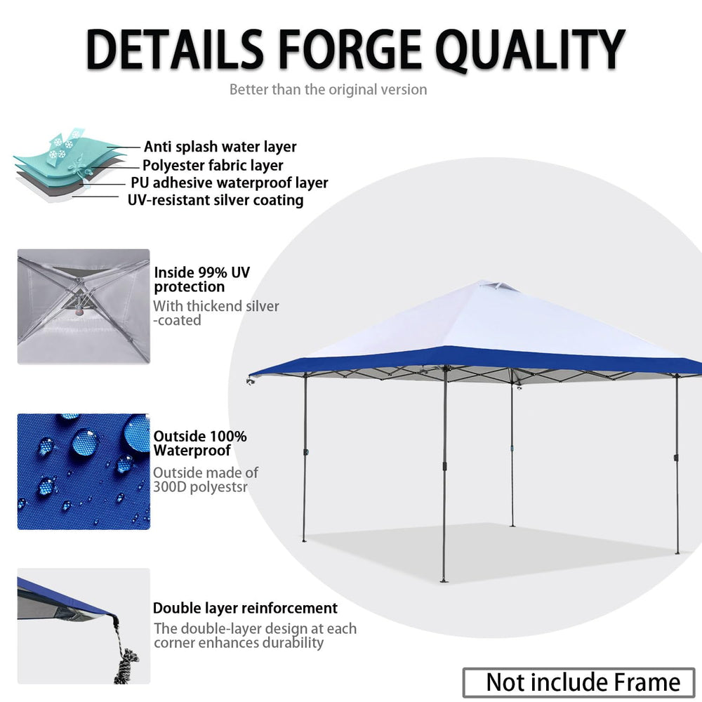 Fokocy installed on frame in yard showing weather protection for events benefit