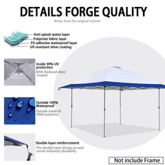 Fokocy installed on frame in yard showing weather protection for events benefit