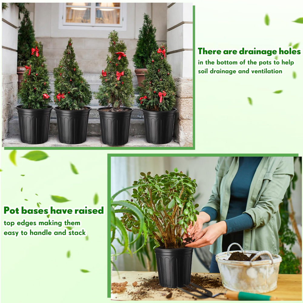 FoldTier one-gallon beside two-gallon pot for clear size comparison and planning advantage