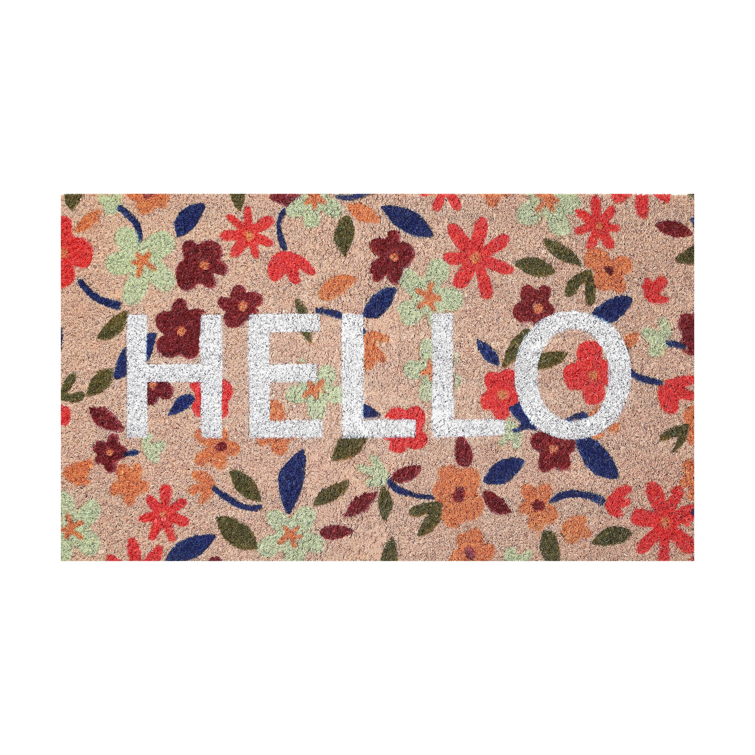 Folkulture front view fall doormat greeting entrance and seasonal appeal