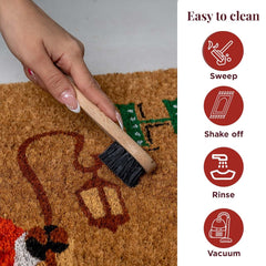 Folkulture door mat on porch showing seasonal decor and protected entry benefit