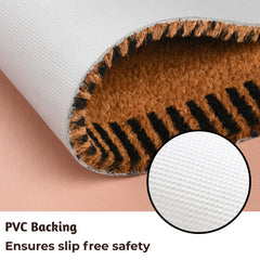 Folkulture rubber backing detail demonstrating non-slip grip for safer, secure placement