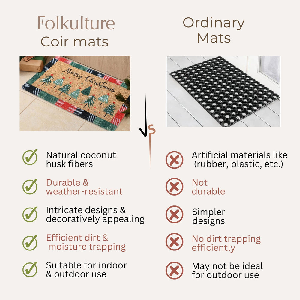 Folkulture mat beside a chair to show accurate 28 by 16 inch size comparison