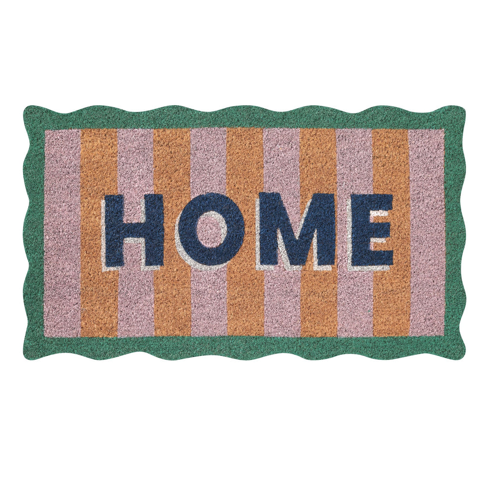 Folkulture front view of 16x28 mat showing full welcome design and curb appeal