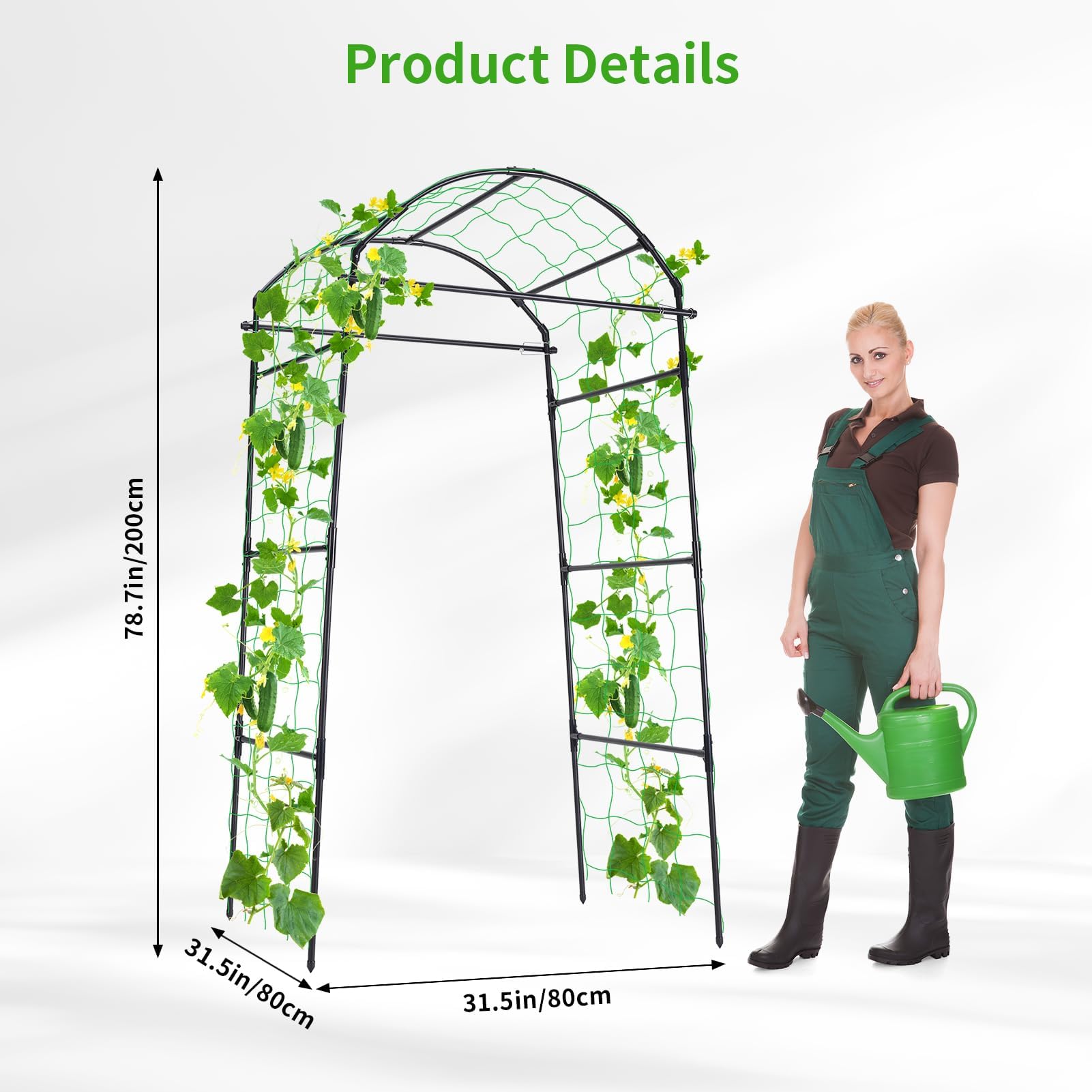 FOLLOOK nylon netting detail showing vine support and airflow benefit