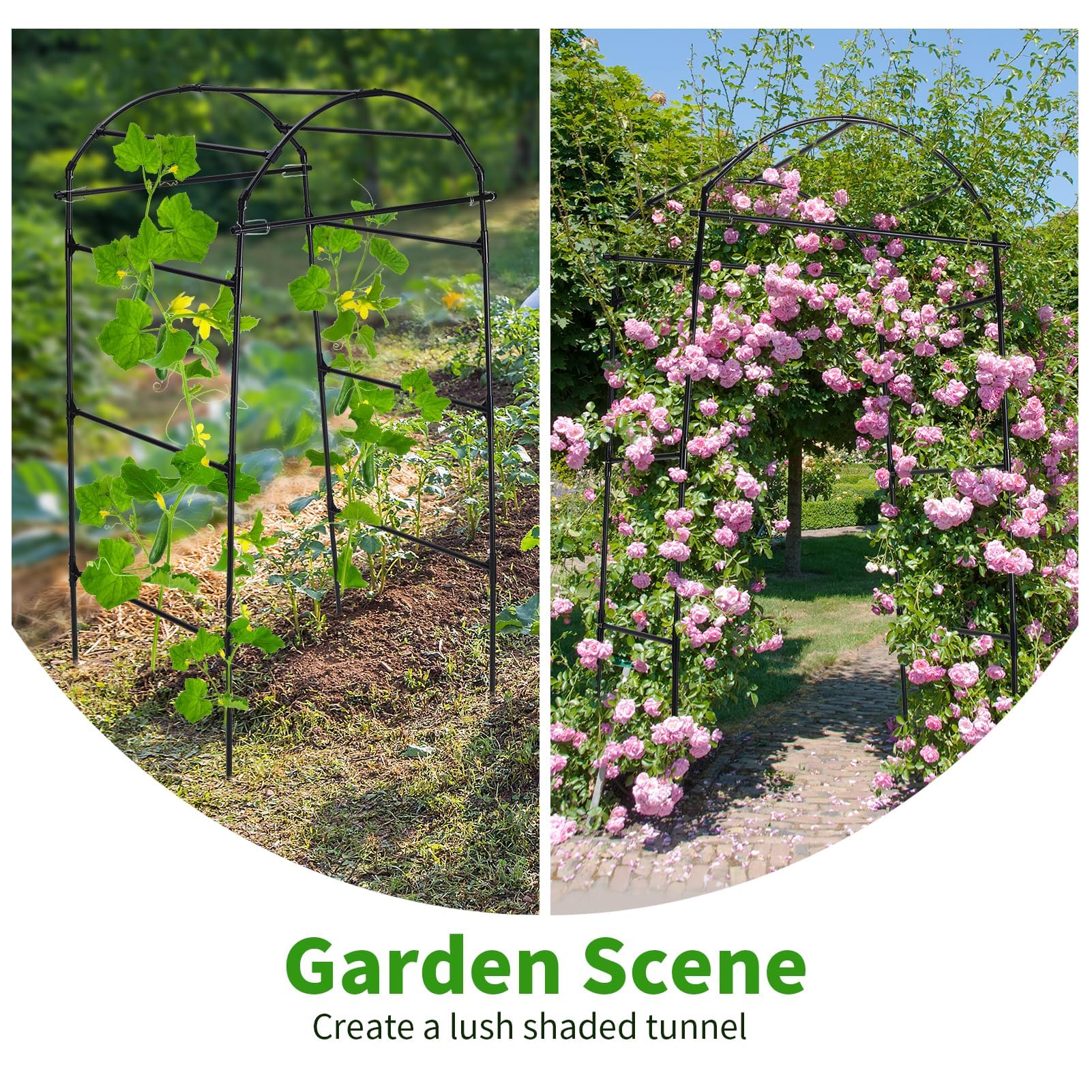 FOLLOOK arch stakes anchored deep in soil showing improved outdoor stability