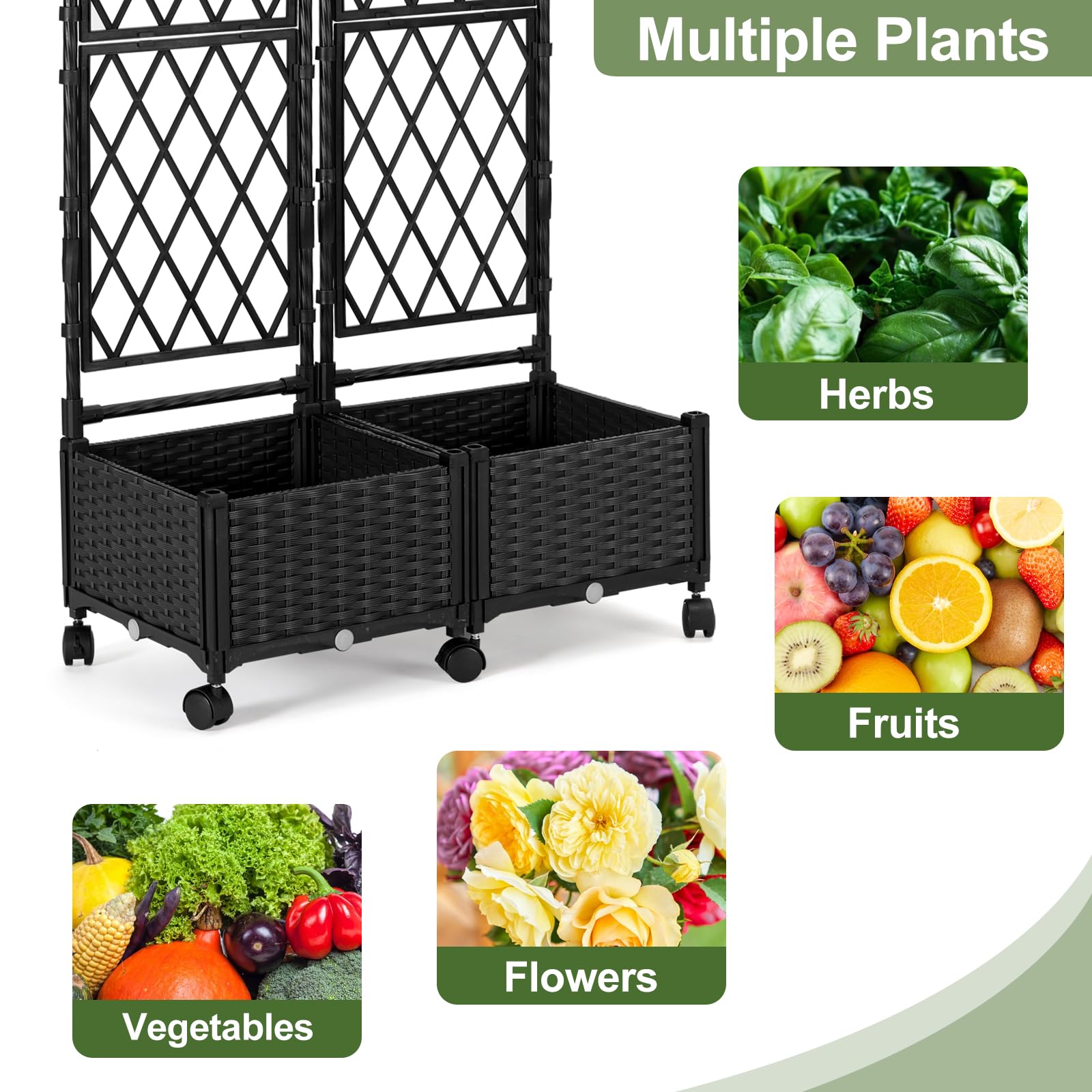 FOLLOOK planter next to chair for size comparison, demonstrates compact footprint