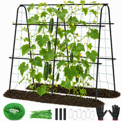 FOLLOOK trellis front view showing full 48x48 frame and netting support benefits
