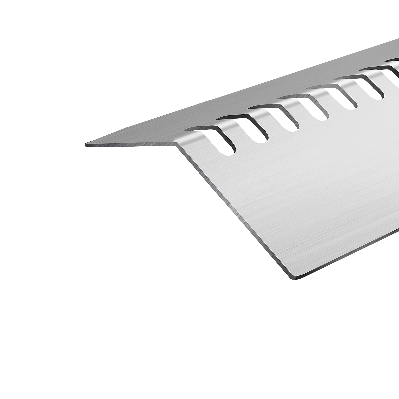 Folocy close-up showing stainless steel texture and thickness for durable long-lasting heat protection
