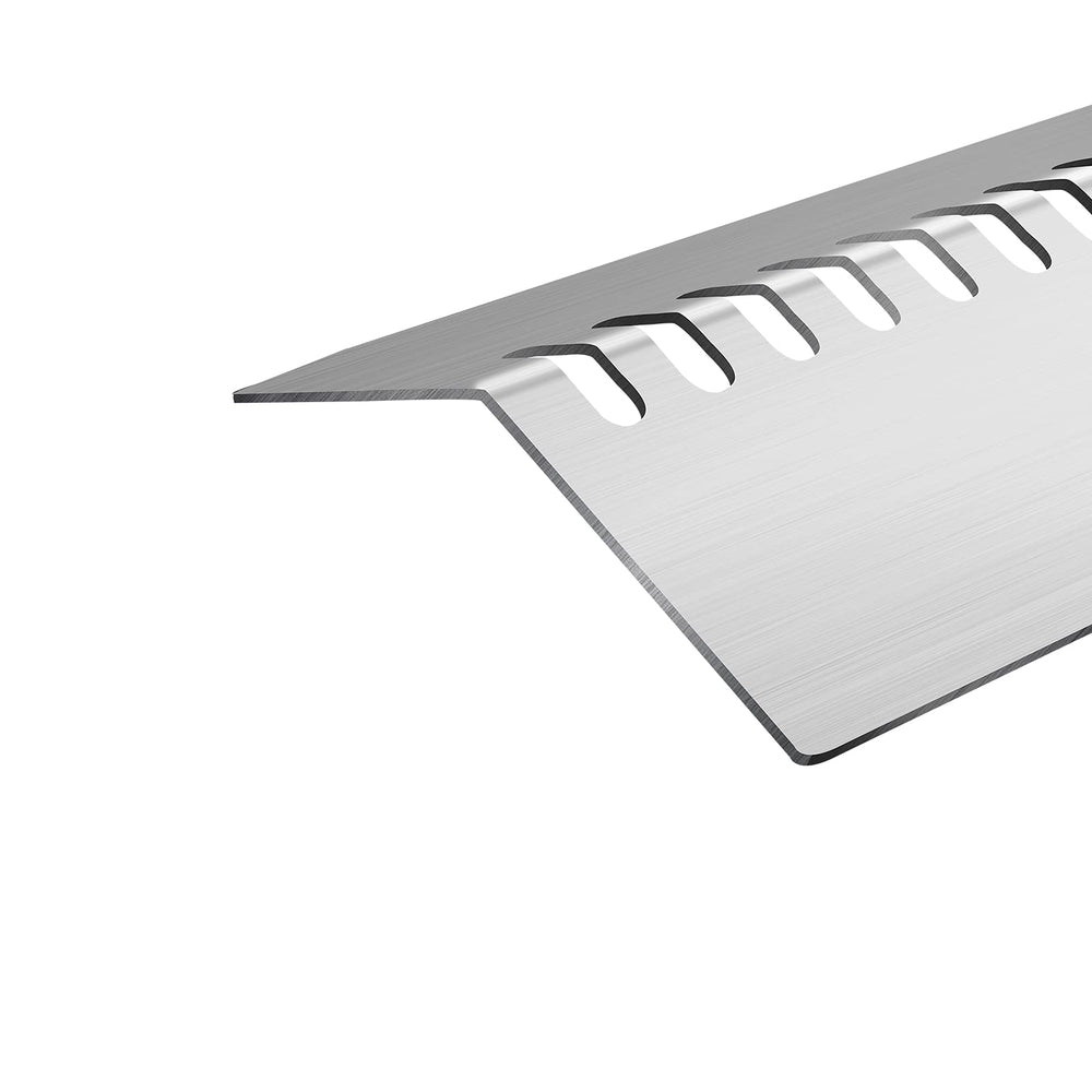 Folocy close-up showing stainless steel texture and thickness for durable long-lasting heat protection