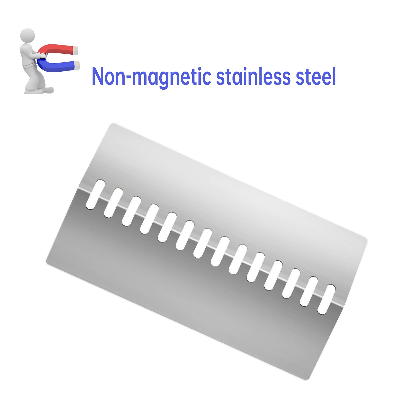 Folocy heat plate beside ruler showing 17 5/8 inch length for accurate sizing verification