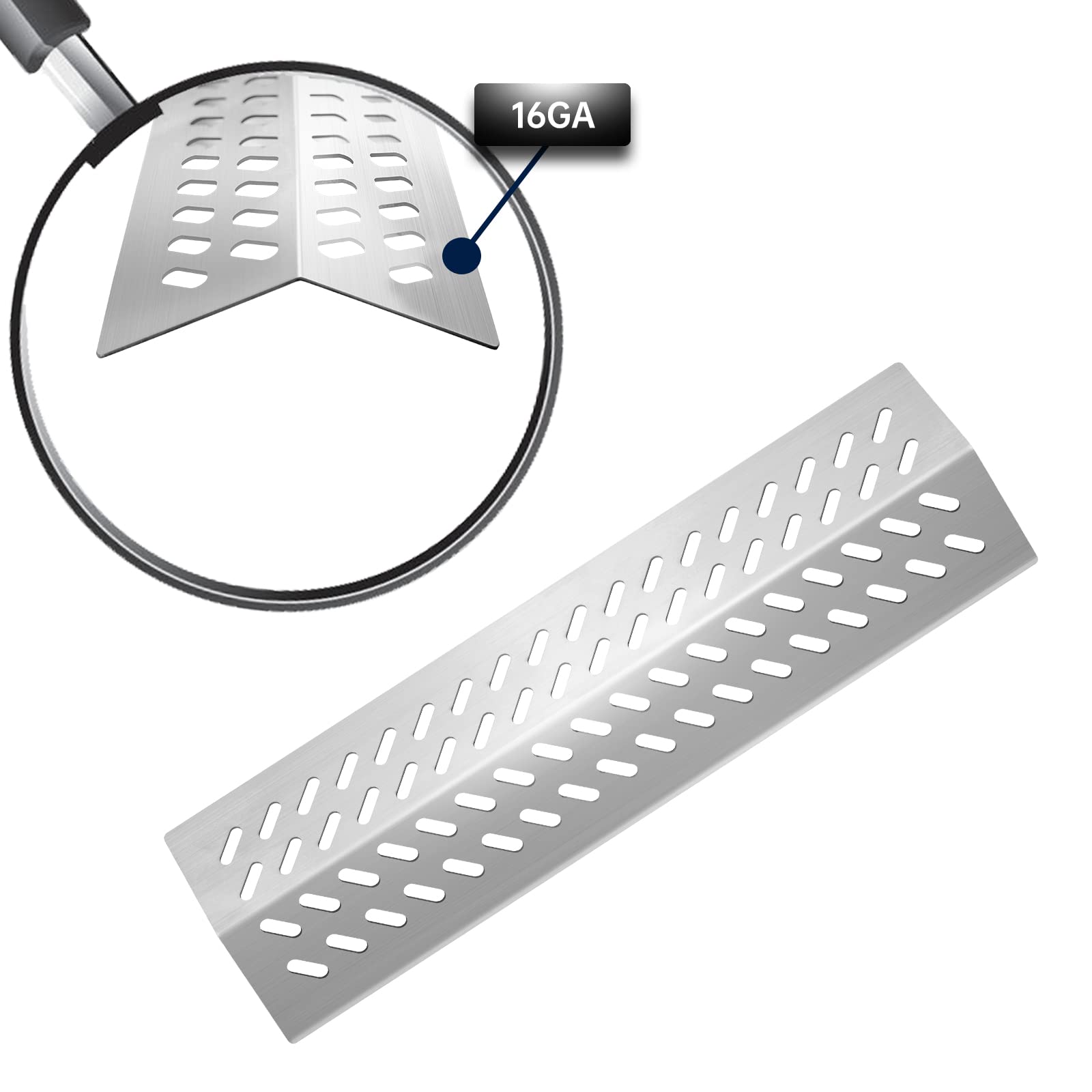 Folocy plate next to ruler illustrating 17 5/8 inch length for accurate fit