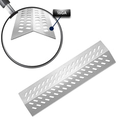 Folocy plate next to ruler illustrating 17 5/8 inch length for accurate fit