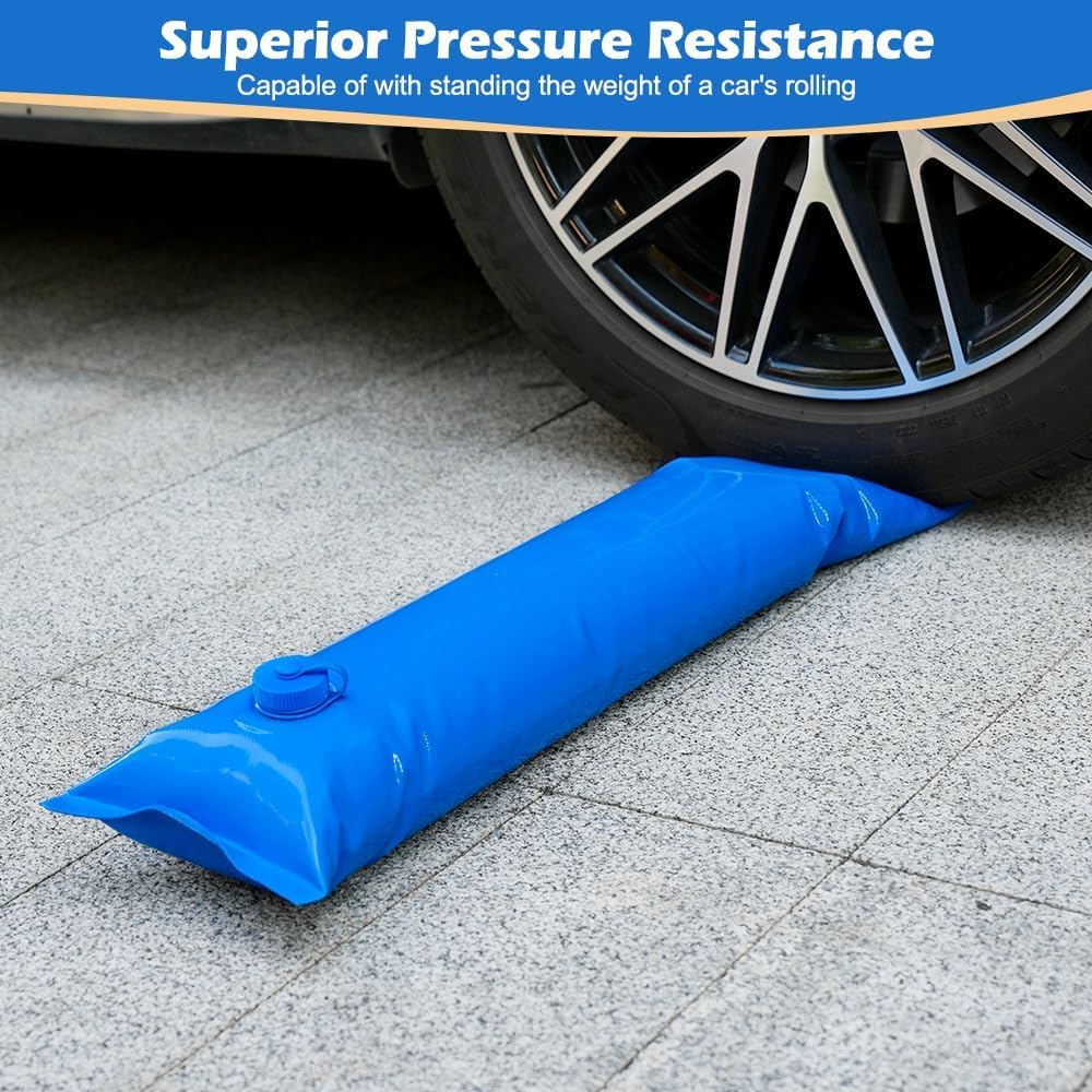 Fologtoo bag beside rake showing 10 ft scale for accurate fit around pools