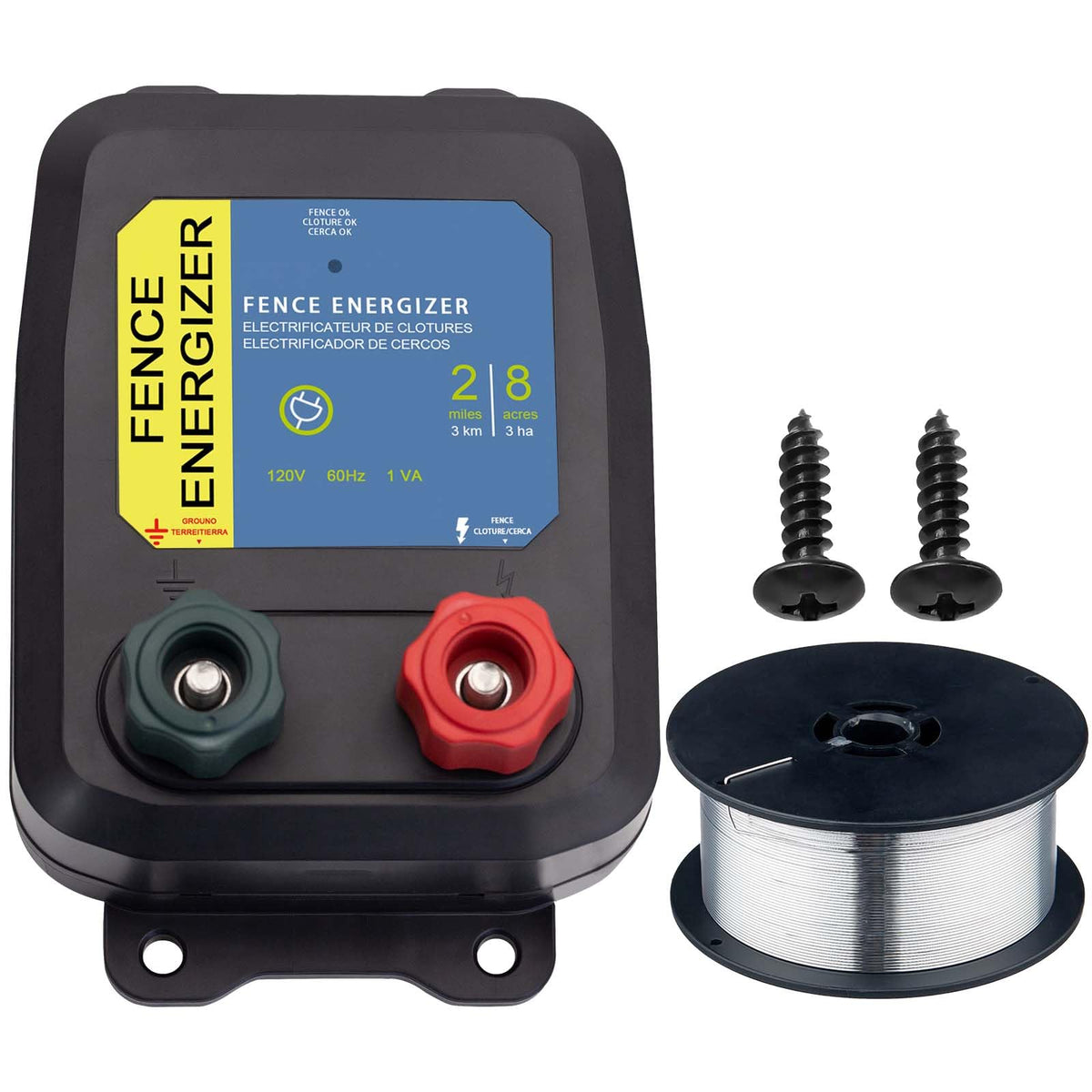 folosem energizer front panel showing controls and plug for quick setup