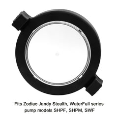 folosem replacement lid installed on a Zodiac Jandy pump showing correct fit