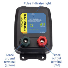 folosem PE2 mounted on fence post with insulated lead delivering reliable pulses